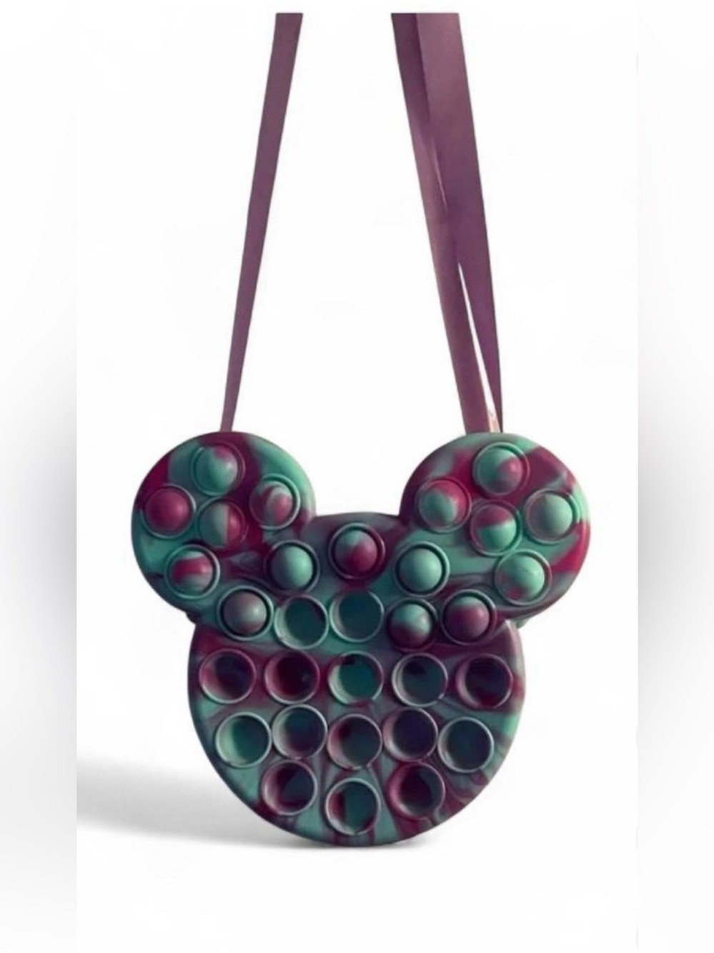 Minnie/Mickey Pop-It Sensory Fidget Toy/small purse - Pink & Mint Swirl